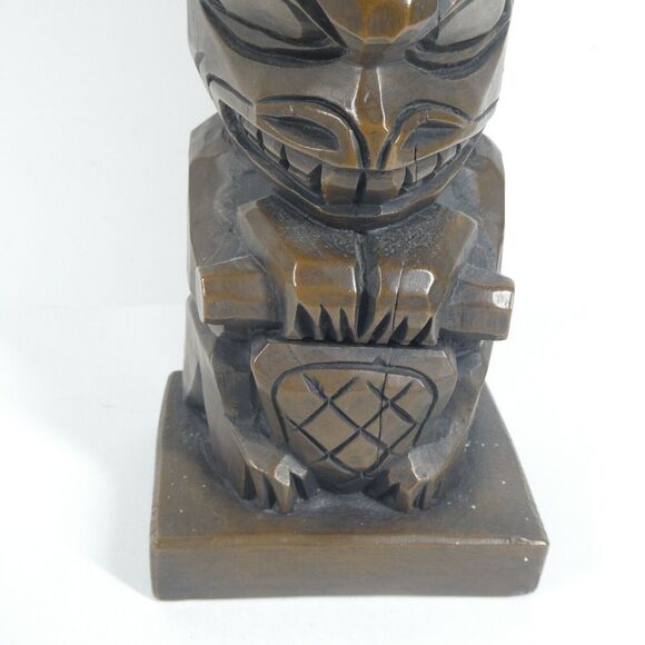 Totem Pole Statue 13" Tall Vintage Ceramic Ye Olde Curiosity Shop Seattle PNW - Picture 3 of 9
